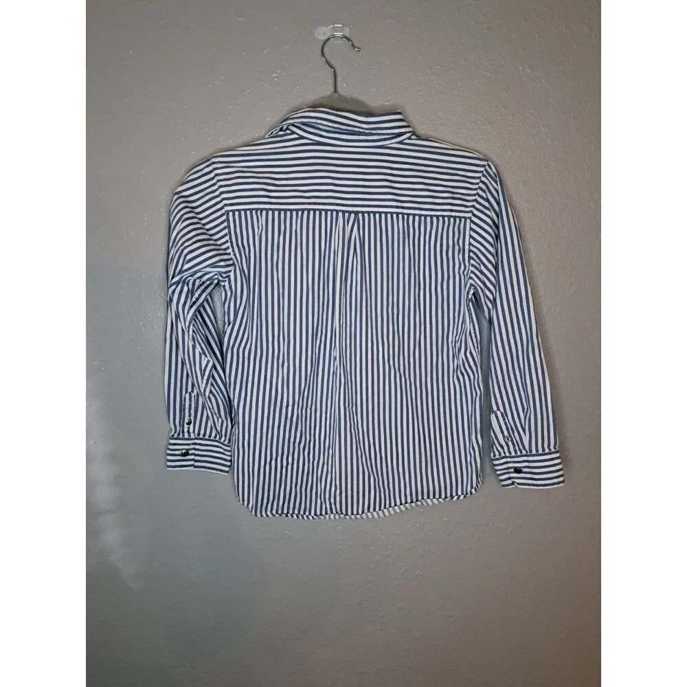 Gymboree Boy's Striped Button Down Long Sleeve Shirt Size Medium